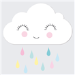 Vinilo nube y gotas Baby sky grande